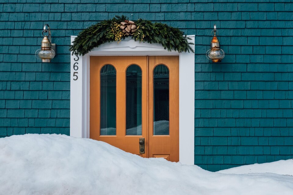 door in winter